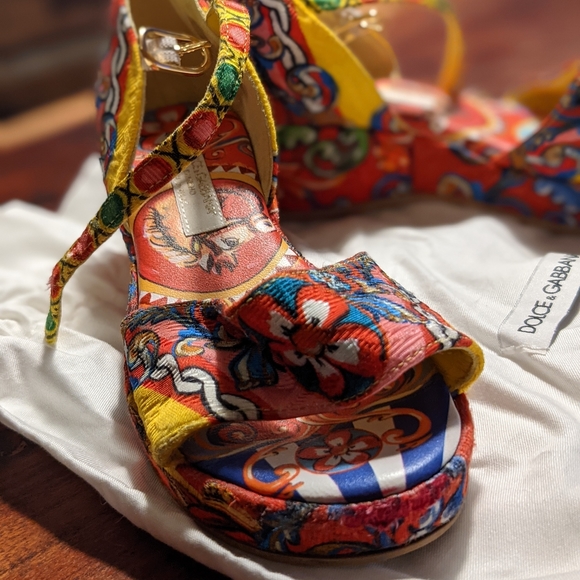 Dolce & Gabbana Majolica wedge sandals - Picture 5 of 6